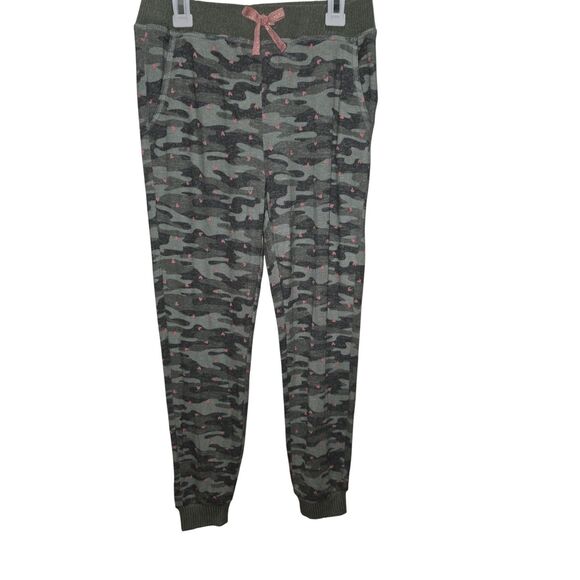 Girls Camo Jogger Pants Size M by Epic Threads – Green Camouflage with Pink Bow - Picture 8 of 9